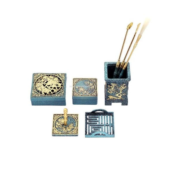 17e97fb1 64d5 4458 b9c0 96c214842deb Classic Blue Asian Incense Burner Kit (8 Pcs)