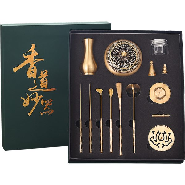 7d92523f 4a9d 4d48 82d0 5d6c8aed628e Golden Lotus Sand Incense Burner Kit (12 Pcs)