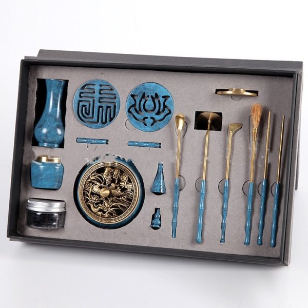 87d2202e c99c 45bc 9376 378a1570a9fe Blue/Red Japanese Incense Burner Kit (15 Pcs)